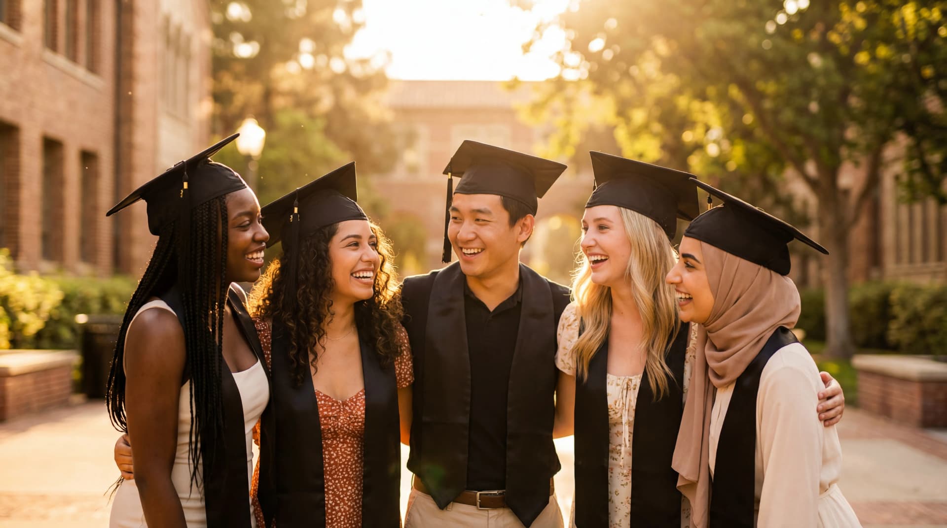 ICBAS graduates celebrating at graduation ceremony